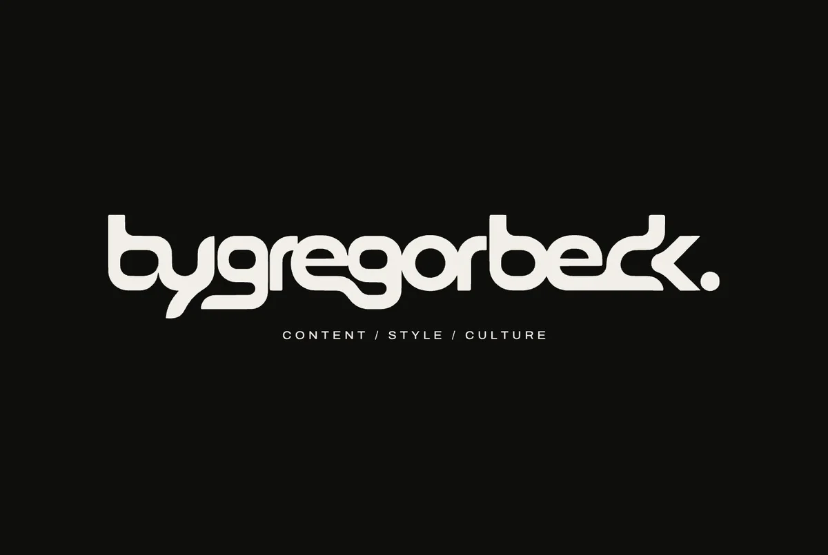 Brand Guide bygregorbeck, Titelseite mit Wortmarke